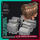 The Runners - 6 Chest Mimics -  PRESUPPORTED - Illustrated and Stats - 32mm scale