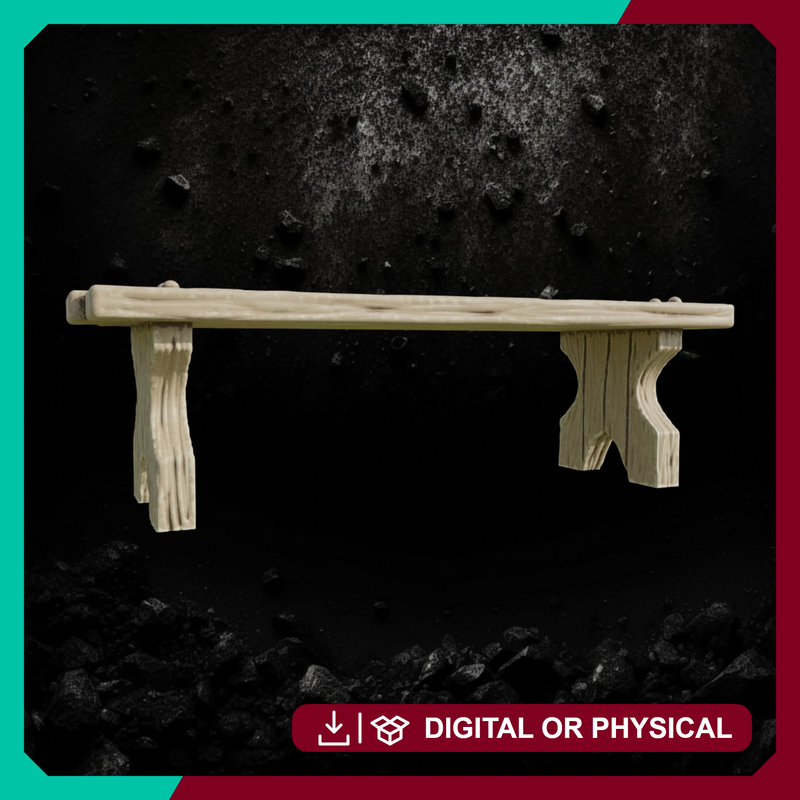 Bench 5 - Tabletop Terrain Prop STL, DnD & Wargaming Scenery - Only-Games