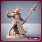 Dragonborn Fighter Eldritch Knight Polearm Master | 28mm, 32mm, 54mm, 75mm Scale Resin Miniature | Dungeons and Dragons 5E | Pathfinder | - Only-Games