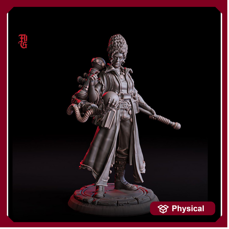 Female Artificer, Wizard, Warlock, Sorcerer | 28mm, 32mm,75mm Scales | 100mmTall | Player Character Mini- D&D 5e Pathfinder | Flesh of Gods - Only-Games