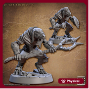 Kobold Fighter with Mancatcher, Mace & Shield PC NPC DnD | 28mm, 32mm, 54mm, 75mm Scale Miniature | Dungeons and Dragons | Artisan Guild - Only-Games