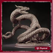 Asian Dragon Wingless (4 sizes) D&D  Miniature | 110mm High | Resin Dragon Statue | Figurine | Dungeons and Dragons 5e - Only-Games