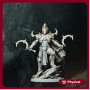 Dual Wield Fighter Miniature | Armored Gladiator Warrior | UNPAINTED Resin - Only-Games
