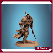 Paladin, Fighter, Polearm Master Spear, DnD 5e Unpainted Miniature| 28mm, 32mm,54mm,75mm,100mm Scales | Dungeons & Dragons | Pathfinder - Only-Games
