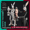 White The Rabbit Magician - Circus of Horrors - PRESUPPORTED - 32mm
