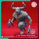 Minotaur Warchief - Book of Beasts - Tabletop Miniature (Pre-Supported)