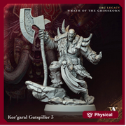Orc Chief Fighter Barbarian w/ Battle Axe, Half-Orc | Scales: 28mm,32mm ,54mm,75mm,100mm  Megaboss | Dungeons & Dragons 5e | Pathfinder - Only-Games