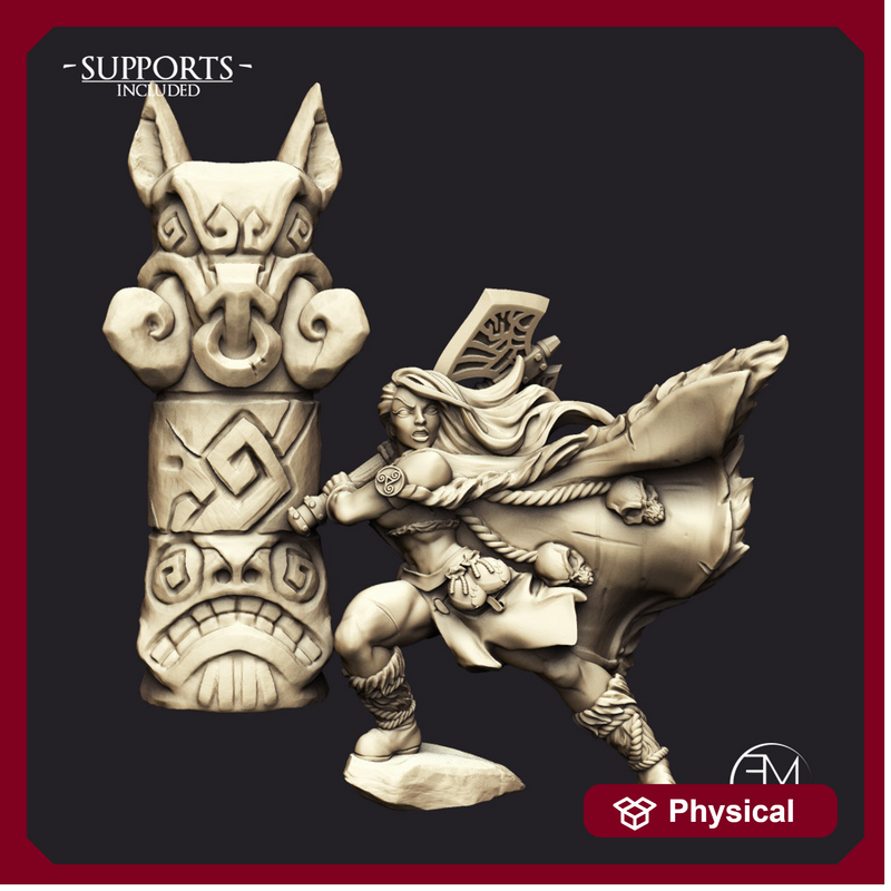 Franziska the Battlemaster & Boar Totem (AMAZONS! Kickstarter)