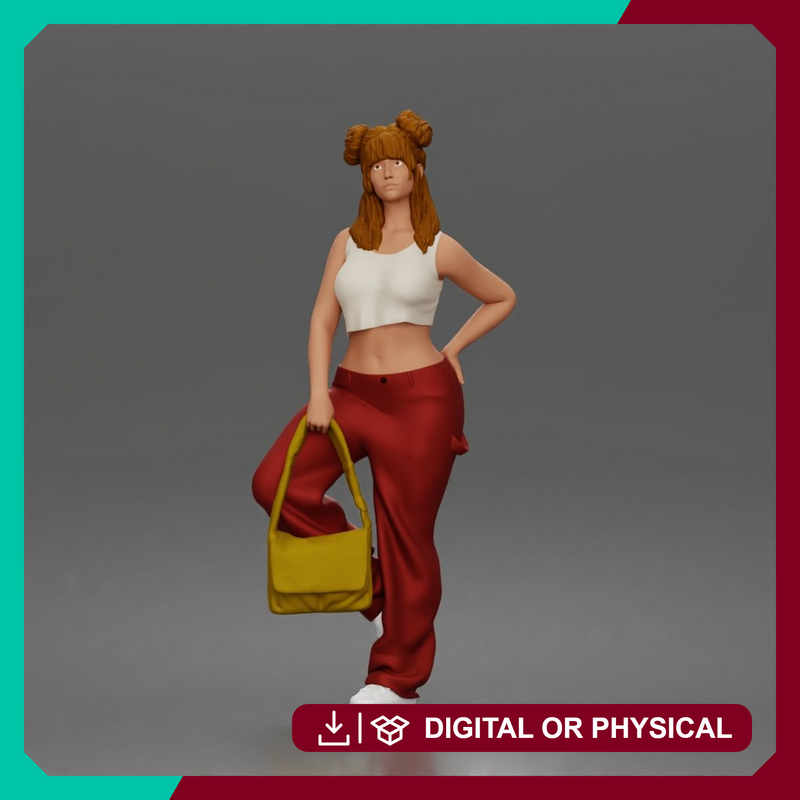 Casual Chic Crop Top And Wide Leg Pants Set With Shoulder Bag