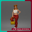 Casual Chic Crop Top And Wide Leg Pants Set With Shoulder Bag