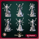 Banshee reapers set 6 miniatures 32mm pre-supported + dnd 5e stats blocks