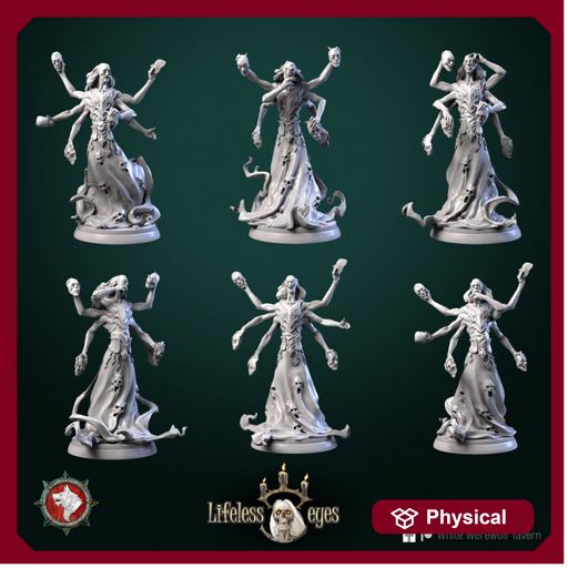 Banshee reapers set 6 miniatures 32mm pre-supported + dnd 5e stats blocks - Only-Games