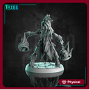 (0296) Female human elf half orc tiefling firbolg shaman  with swords and magic lanterns