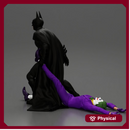 Batman dragging Joker by leg after defeating him in battle