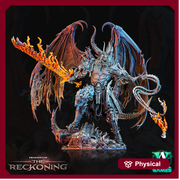 Galactic Demon Devil Lord Amaros Pit Fiend | 140mm, 112mm, 64mm Tall | 3d printed | Dungeons and Dragons | Archvillain Games Sci-Fi - Only-Games