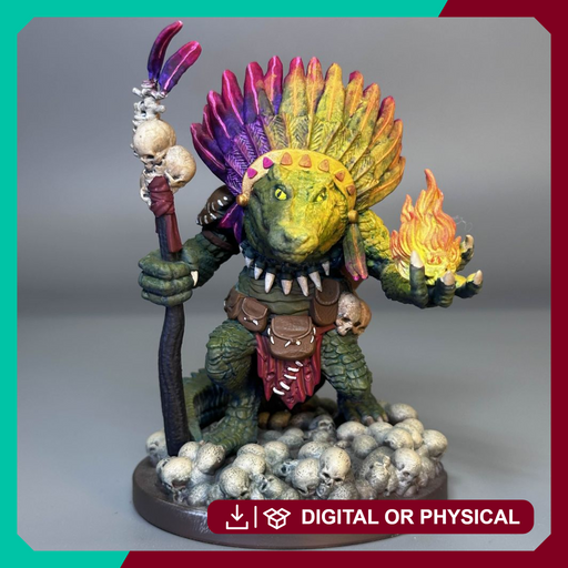 Shaman Croc – 32mm Game Piece & 75mm Display Piece - Only-Games