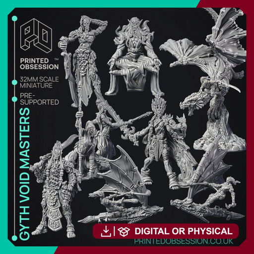 Gyth Void Pirates - 8 Model Pack - PRESUPPORTED  - D&D 32mm - Only-Games