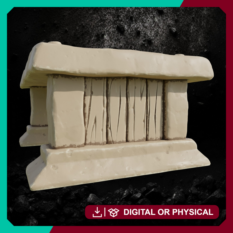 Wood Table 5 - Tabletop Furniture Terrain STL, DnD & Wargaming Scenery