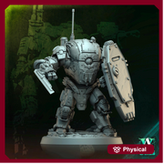 Sci-Fi Heavy Terminator Battle Mech Unpainted Resin | 40mm, 50mm, 65mm 80mm BASE SIZES | Argo Bulwark Morior Invictus | Archvillain Games - Only-Games