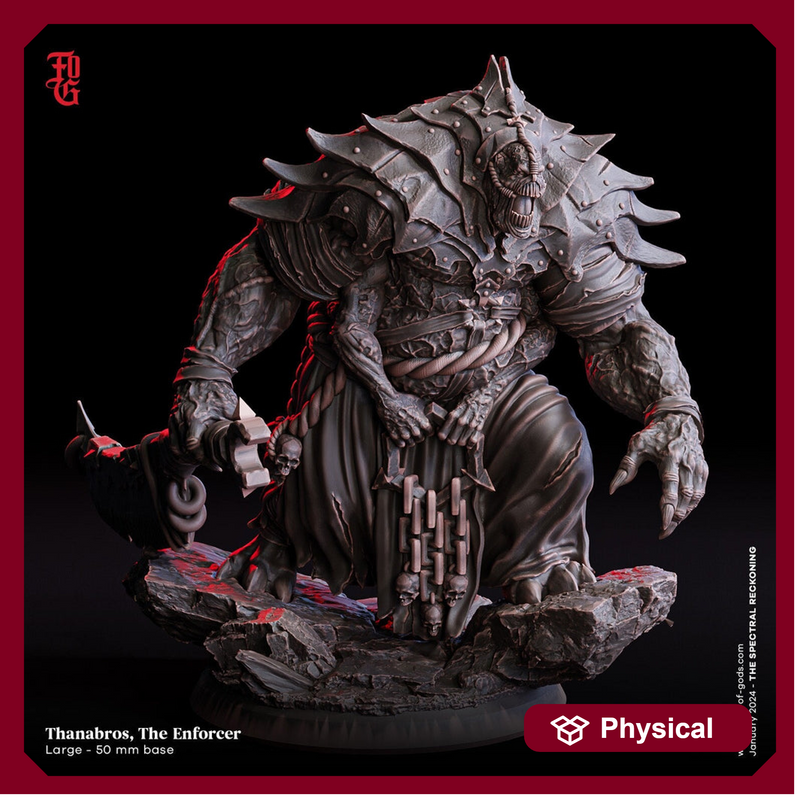 Enforcer Demon Fiend | 28mm,32mm,54mm,75mm,100mm Scale  - Boss Monster Mini - Minis - D&D 5e - Pathfinder Figurine | Flesh of Gods - Only-Games