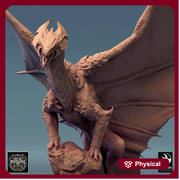 Metallic Ancient Brass Dragon- (4 sizes) D&D Miniature | 190mm Wing Span,223mm Height | Resin Figurine |Dungeons and Dragons 5e Pathfinder - Only-Games