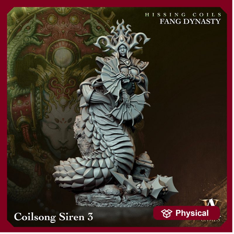 Naga Guardian, Halfblood Yuan-ti | 28mm, 32mm,54mm,75mm,100mm Scales | Dungeons and Dragons 5e figure | Pathfinder | Archvillain Games - Only-Games