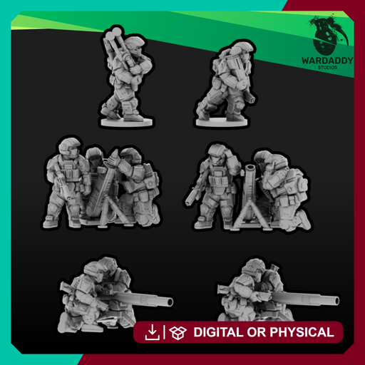 Sci-Fi Expeditionary Drop Troops- Weapons Squad 2 (15mm) - Only-Games