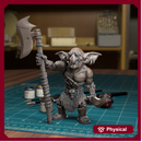 Goblin With A Cleaver Axe - TytanTroll Miniatures - DnD - Fantasy
