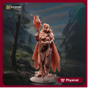 Female Fairy Druid Miniature | Winged Fey Elf Spellcaster | DnD Pathfinder UNPAINTED Resin - Only-Games