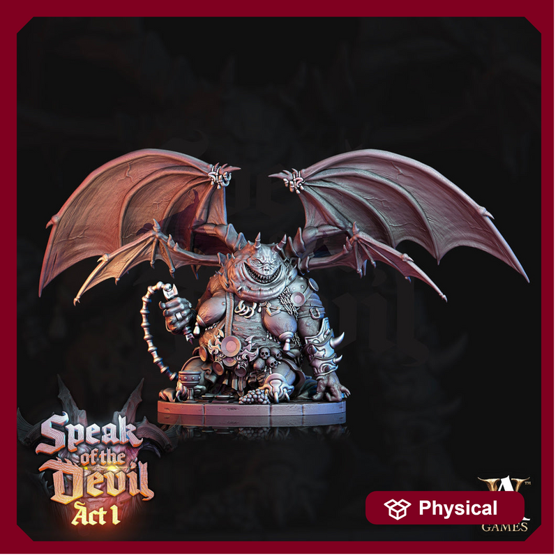 Paeliryon Corruption Devil  | 75mm tall | 28mm, 32mm scale | Beast of Nurgle Daemon Miniature Proxy | Dungeons and Dragons | - Only-Games