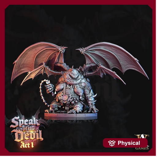 Paeliryon Corruption Devil  | 75mm tall | 28mm, 32mm scale | Beast of Nurgle Daemon Miniature Proxy | Dungeons and Dragons | - Only-Games