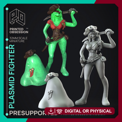 Plasmoid Pirate (2 forms) - Weird Shores - PRESUPPROTED - 32mm scale - Only-Games