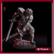 Yuan-ti Halfblood Fighter PC / NPC | 28mm, 32mm,54mm,75mm,100mm Scales | Monster BBEG Mini  D&D 5e Pathfinder Figurine - Only-Games