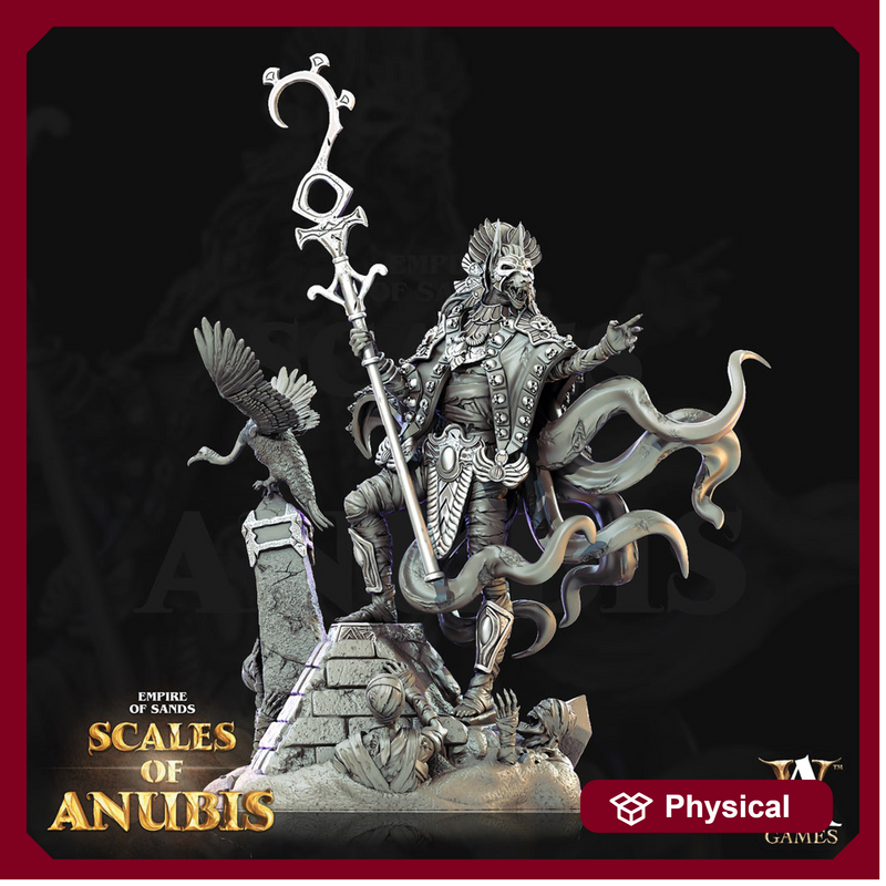 Egyptian Anubian Priest | 28mm, 32mm, 75mm Scales | Dungeons and Dragons | Pathfinder | Table Top miniatures | Archvillain Games - Only-Games