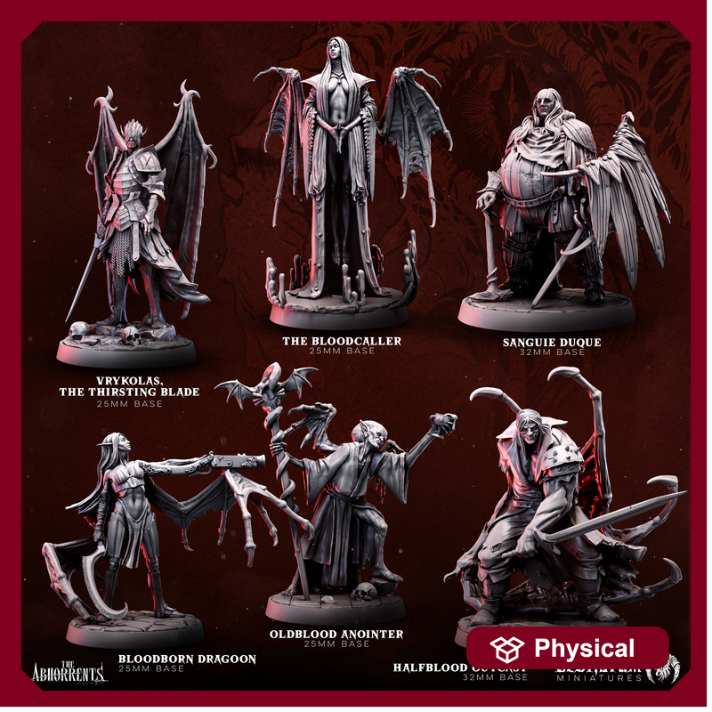 Grimdark Vampire Warband | Bestiarum | Wargaming DnD Miniatures