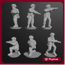 10 & 15mm British Infantry in Helmets with Sterling SMGs (12 models)