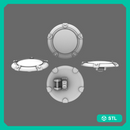 Space Knights Domed Shield Type B NOHAND