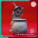 Barovian Witch - Cauldron - Tabletop Miniature (Pre-Supported)