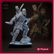 Human Male Ranger, Fighter, Rogue PC / NPC  | 28mm, 32mm,54mm,75mm,100mm Resin Miniature |Dungeons and Dragons |Mammoth Factory - Only-Games