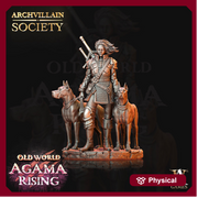 Human Female Ranger Beastmaster with two Hounds PC or NPC | 28mm, 32mm, 75mm Scales | Dungeons and Dragons | Pathfinder | - Only-Games