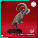 Rearing Giant Goat - Tabletop Miniature (Pre-Supported)