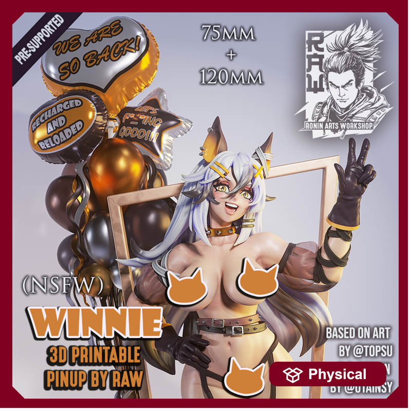 Winnie - Catgirl PinUp - NSFW - 75mm