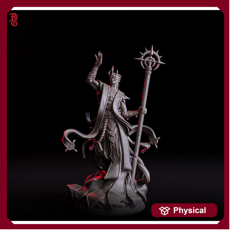 Undead Lich, Arch-Lich, Undead Cleric, Monster Miniature | 28mm,32mm,54mm,75mm,100mm Scales | Dungeons & Dragons Pathfinder | Flesh of Gods - Only-Games
