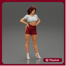 Brunette Girl in Short and mini shirt