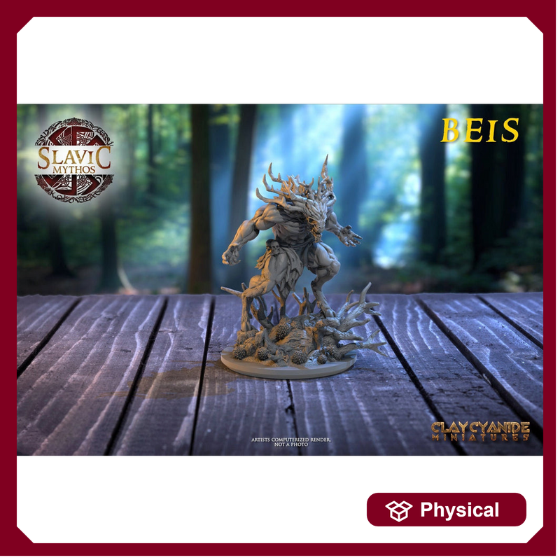 Wendigo Fey Flesh Eater Monstrosity |28mm,32mm, 54mm,75mm, 100mm scale | Miniature | Dungeons and Dragons | Clay Cyanide | - Only-Games