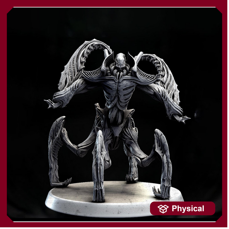 Sci-Fi Miniature Robot Enfield Dragoon, H.R Giger Style | Base Diameter Sizes: 50mm, 65mm,80mm | Resin Mini | Mini Monster Mayhem - Only-Games