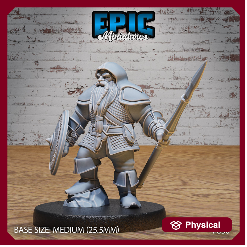 Dwarf Army Spear & Shield - Only-Games