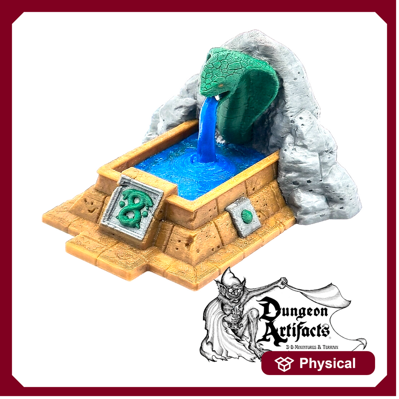 Snake Fountain - 15mm 28mm 32mm Empire of Scorching Sands Wargaming Terrain D&D, DnD