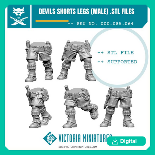 Devils Shorts Legs Male - Only-Games