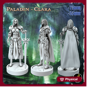 Female Elf Paladin Fighter Sexy Pinup  | 28mm, 32mm, 54mm Scale, 75mm Scale | Dungeons and Dragons 5e Miniatures | DnD Mini | - Only-Games
